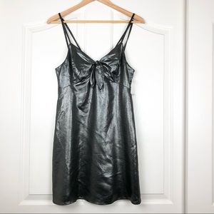 Topshop Metallic Babydoll Dress NWOT